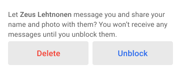 Unblock message block